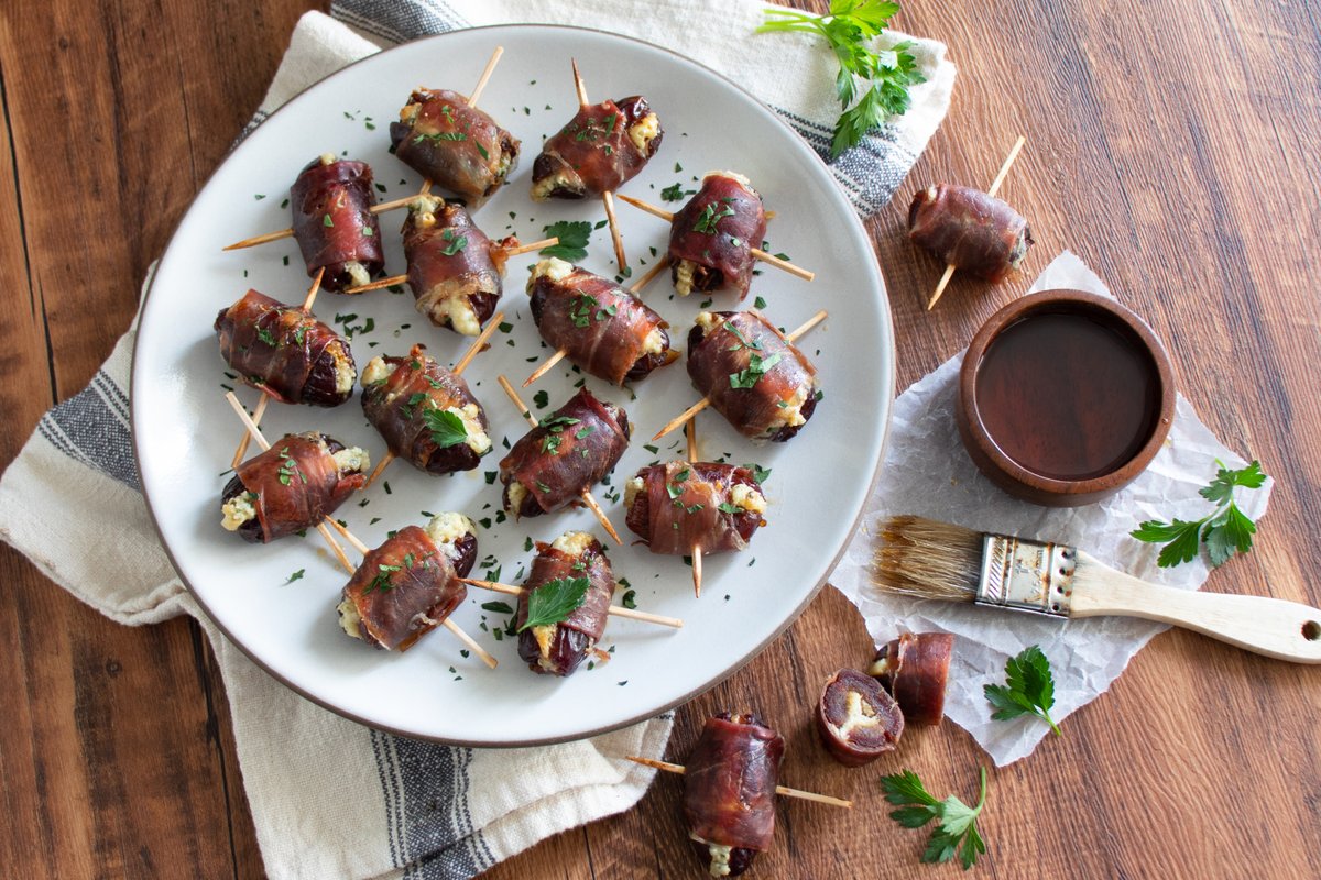 Prosciutto Wrapped Blue Cheese Stuffed Dates